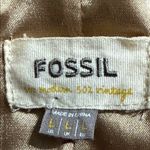 Fossil  large 100% lamb leather button up jacket bohemian casual coat preloved Photo 12