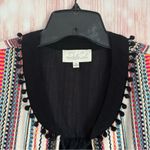 Rahi Cali Nomad Black Fringe Tassel Tie Front Blouse Photo 5