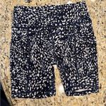 Athleta navy and White Bike Shorts with Abstract Pattern size small Photo 0