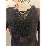 Witchy Goth Rock Punk Alternative Victorian Steampunk Black Lace Leather Top S Photo 2