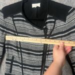 Lou & grey Lou‎ & Grey Women Size XS Black White Knit Moto Zip Jacket Asymmetrical Zipper Photo 4