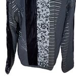 Vintage Max & Mabel Mix Fabric Artsy Black Jacket Size 1 Velvet Stripe Artsy Size L Photo 6