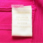 Macy's YUKA Fuchsia Hot Pink Double Zipper V-Neck 3/4 Sleeve Cardigan Sweater Blouse S Photo 4