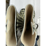 Talbots Womans Rain Boots 6 Black Beige Pull On Knee Length NWOT Photo 5