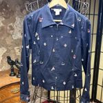 Island Republic Nautical Themed Zip Front Jacket: Size 8 Blue Photo 0