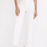 Madewell The Perfect Vintage Wide Leg Crop Jeans Patch Pocket Tile White 10 Photo 0