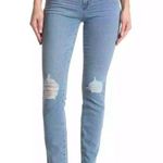 Paige Skyline Ankle Peg Ella Destructed Jeans Blue Size 26 Mid Rise Stretch Photo 0