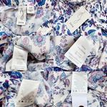 Joie NWT  Floral Crop Top & Wide Leg Boho Pant Set Blue Purple Women’s Size Small Photo 14