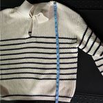 ZARA  Striped Cream Women's Sweater in size Small Photo 6