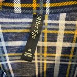 Alter Ego Navy Plaid Soft Flannel Shirt. Size Medium. Blue Photo 9