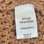 Zenana New Women's Plus Size V-Neck Off The Shoulder Waffle Knit Sweater Camel / Light Brown Sz 3X Photo 8