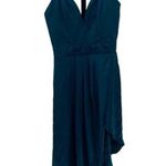 Lovers + Friends Womens XS Brynn Corset Top Asymmetrical Cocktail Dress Teal New Photo 0