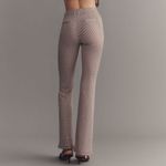 Anthropologie 4SI3NNA Tristan Knit Pants Flared High Rise Gingham Size L NEW Photo 6