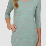 Toad & Co Blue Gray Stripe 3/4 Sleeve Pullover Top Women's size Medium Photo 0