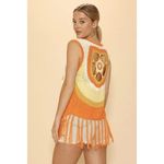 American Vintage Crochet Star Vest Orange Multi Photo 1