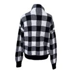 Ralph Lauren Lauren  Sweater Womens Medium Black White Buffalo Plaid Soft Photo 2