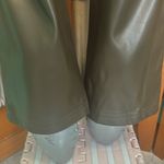 Kori  Vegan Leather Pants - Olive Photo 10