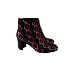Stuart Weitzman  Bacari Tapestry Velvet Trim Ankle Boots Size 4 Photo 2