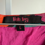 Anthropologie Fish Fry sz L multicolor stained glass cotton mini dress Pink Size L Photo 3