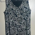 J.Jill Wearever Floral Black and White Sleeveless Top | XS Photo 0