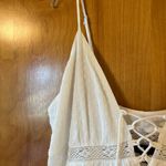 Lulus  White Sleeveless Tiered Dress Boho Sexy Prairie Cottagecore Large FLAWS Photo 4