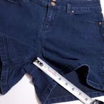 L.E.I High Rise Tatum Denim Stretch Jean Shorts 11 Juniors Dark Wash Indigo Photo 4