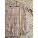 Vine & Love Pink Plaid Button Up Shirt Long Sleeve Collared Women's Size M Photo 9