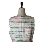 J.Crew  Dress Women 8 White Multicolor Striped‎ Tweed Sheath Mini Preppy Career Photo 4