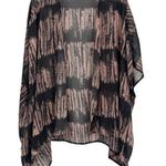 Millibon Black Pink Tie Dye Kimono Cover Up Dolman Sleeves Sheer Size M Size M Photo 0