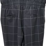 ALBION FIT Albion Black Windowpane Check Jumpsuit Size XL Cap Sleeve Travel Stretch Plaid Photo 9