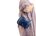 Begger's Pouch Small Leather Purse Navy Blue Shoulder Bag Photo 8