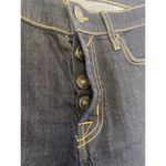 Hudson Jeans Hudson Dark Blue Wash Button Fly Raw Hem Denim Jean Shorts EUC Sz 26 Midrise Photo 4