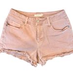 Francesca's 𝅺women’s  Harper Heritage pink cut off shorts Photo 1