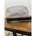 Stackers Taupe Faux Leather 2 Zipper Compartments Cosmetic Makeup Travel Bag Photo 5