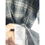 Vince  Plaid Easy Pullover Cotton Cocoon Shirt Dress Small Green Lagenlook Photo 5