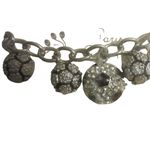 Vintage Paris Silver Statement Charm Bracelet Sparkle Beaded Soccer Ball Jewelry Photo 5