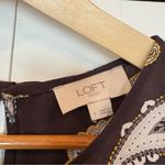 Loft  Outlet Brownish/Gray Paisley Bow Back Detail‎ Tank Top Size Small Photo 5