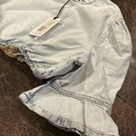 We Wore What  Cropped Denim Top Flare Sleeve Photo 3