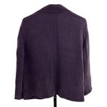 Eileen Fisher Women’s M Open Front Blazer Jacket Purple Textured Dark Academia Photo 2