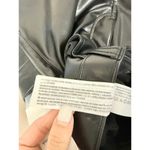 Abercrombie & Fitch NWT  Vegan Leather 90's Straight High Rise Pants Black 26s Photo 7