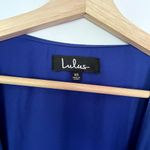 Lulus royal blue midi length wraparound dress v Photo 2
