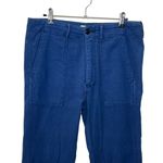 THE GREAT. Slouch Armies Pants Women’s Size 26 Blue Cotton Low Rise Tapered Photo 2