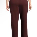Avia Pull On Athlesure Pants Size 3X 24W-26W Womens Side Pockets Burgundy New Photo 2