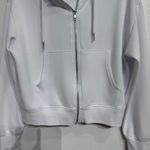If It Were Me  White Full Zip Crop Hooded Jacket Sz S Photo 3