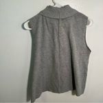 ZARA Sleeveless Turtleneck Sweater Top Gray L Photo 7