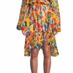 Caroline Constas Olivia Silk wrap style dress in Saffron Photo 2