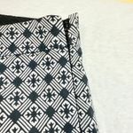 Tory Burch 6 Callie Crop Jacquard Ankle Pants Geometric Navy Officewear Designer Photo 3