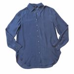 Massimo Dutti  Silk Charcoal Button Down Shirt Photo 0