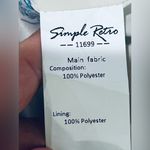 SIMPLE RETRO MILA ELEGANT SQUARE NECK CONTRAST PRINT DRESS SIZE S Photo 12