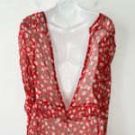 The Kooples Dress Womens Size Medium Feminine Rose Floral Ruffle Pleats Pretty Photo 6